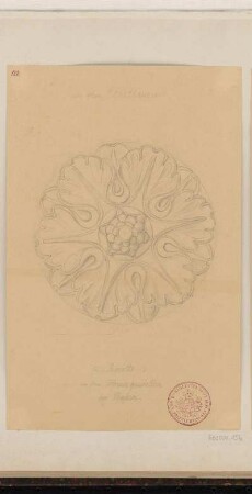Rosette aus dem Gewölbe der Erdgeschosshalle