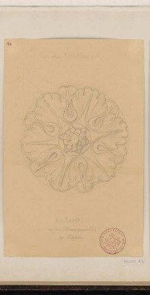 Rosette aus dem Gewölbe der Erdgeschosshalle
