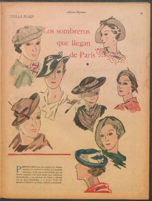 Los sombreros que llegan de París [Dibujos]