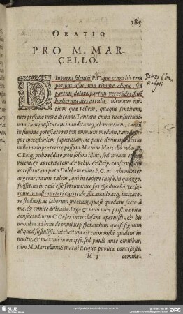 Oratio Pro M. Marcello