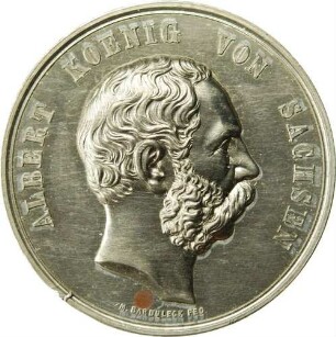 Kg. Albert - Prämienmedaille der Internationalen Obstbauausstellung in Meissen