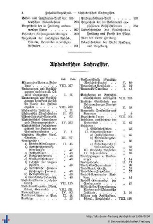 Alphabetisches Sachregister.