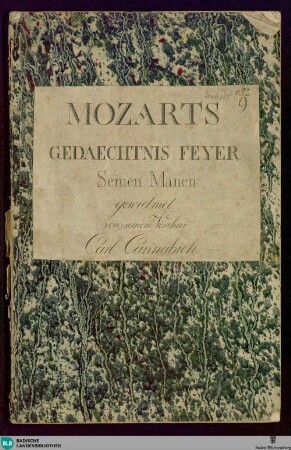 Mozarts Gedaechtnis Feyer