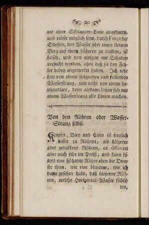 Von den Röhren oder Wasser-Strang selbst
