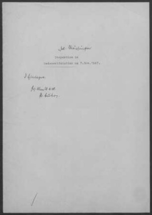 Ödenwaldstetten-Pfronstetten: Inspektionsbericht 1947