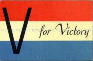 US-amerikanische patriotische Postkarte zum 2. Weltkrieg