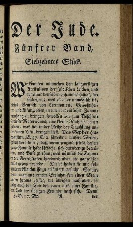 Siebzehntes Stück.