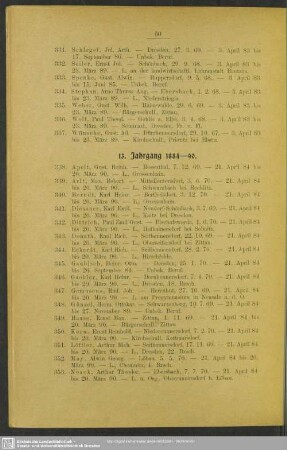 13. Jahrgang 1884-90