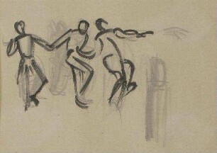 1950: Studien, Entwurfskizzen für farbige Wandzeichnungen Wandsbeker Jugendwohnheim