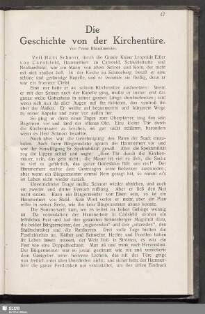 Die Geschichte von der Kirchentüre