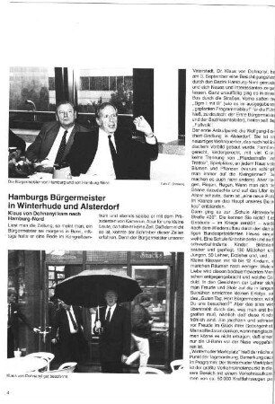 Hamburgs Bürgermeister in Winterhude und Alsterdorf