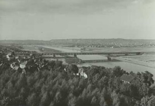 Dresden, Elbbrücke, Autobahn nach Chemnitz
