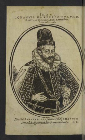 Imago Johannis Harpprechti. V. I. D.