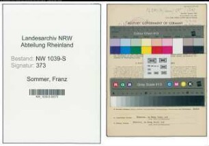 Entnazifizierung Franz Sommer , geb. 29.03.1913 (Angestellter)