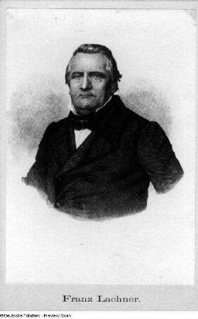 Franz Lachner. Lichtdruck nach Stahlstich von Christian Riedt