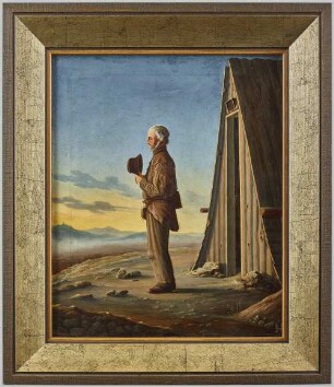 Gemälde, Andächtiger Bergmann vor der Kaue (Titel montan.dok)