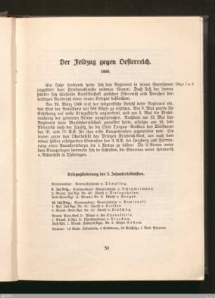 Der Feldzug gegen Österreich