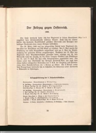 Der Feldzug gegen Österreich