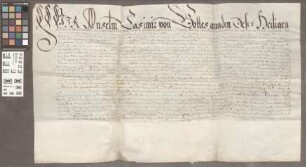 Mainz (Generalia): Schuldverschreibung des Erzbischofs Anselm Casimir von Mainz für eine Anleihe bei den Erben des Mainzer Bürgers Eckhardt Schönb...
