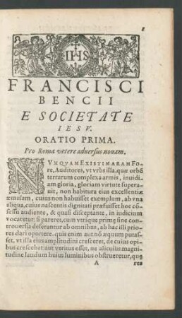 Oratio Prima.