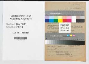 Entnazifizierung Theodor Lueck, geb. 25.01.1892 (Postassistent)