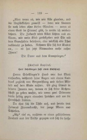 Fünftes Kapitel. Herr Schellbogen faßt einen Entschluß