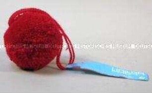 Christbaumschmuck: Roter Bommel