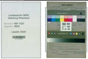 Entnazifizierung Erich Lausch , geb. 06.11.1901 (Justizangestellter)