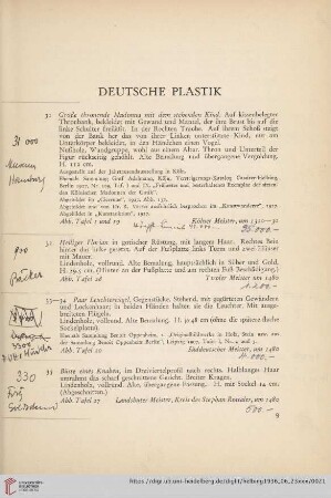 Deutsche Plastik (Nr. 31-63)