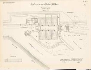 Schleuse in der Alle, Wehlau: Lageplan 1:500