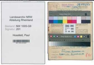 Entnazifizierung Paul Hossfeld , geb. 21.08.1904 (Ofenmeister)
