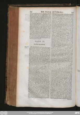 Caput VI. De fine vitae aeternae.