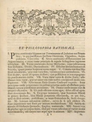 Ex philosophia rationali.