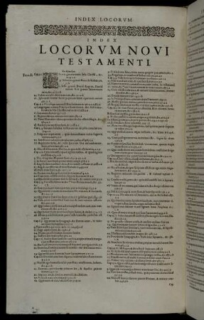 Index Locorum Novi Testamenti.