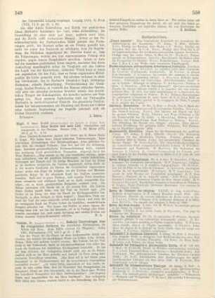 549-550 [Rezension] Oehmke, Fr., Einfache Unterredungen über die evangelischen Perikopen des christlichen Kirchenjahres für Schule und Haus; 1. Hälfte