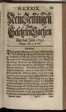 N. LXXIX. Leipzig, den 3. Octob. - N. LXXXVII. Leipzig, den 31. Octob.