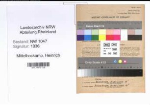 Entnazifizierung Heinrich Mittelhockamp , geb. 18.05.1899 (Lehrer)