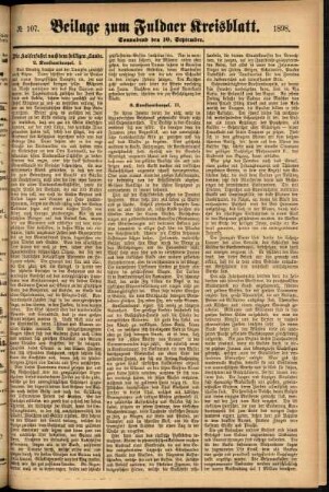 Zweite Ausgabe vom Samstag, den 10. September 1898.