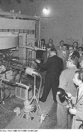 Dresden, Rossendorf. Atom-Reaktor Rossendorf, Januar 1958