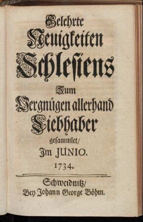 Im Junio. 1734.