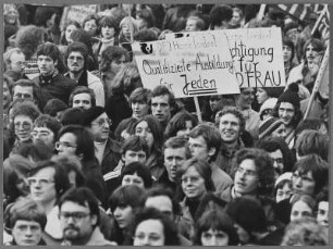 Demonstration "Recht auf Arbeit und Bildung", 10. Dezember 1977 in Essen