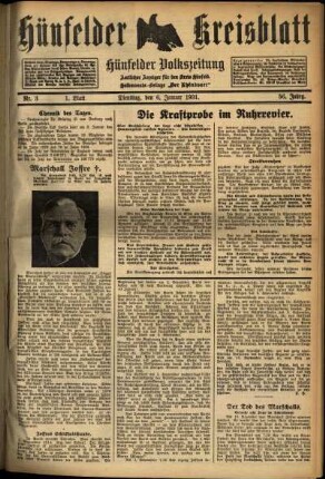 Erste Ausgabe vom Dienstag, den 06. Januar 1931.