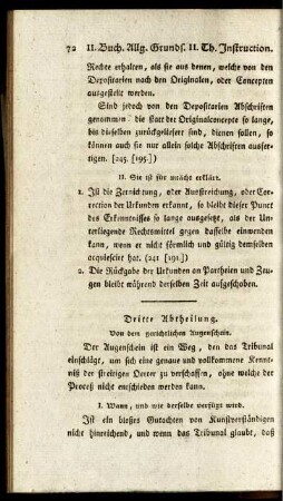 Dritte Abtheilung. Von dem gerichtlichen Augenschein.