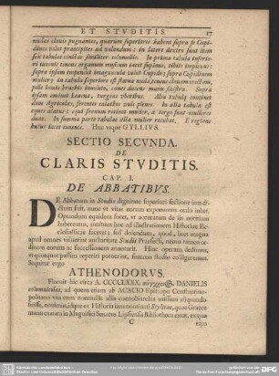 Sectio Secunda. De Claris Studitis
