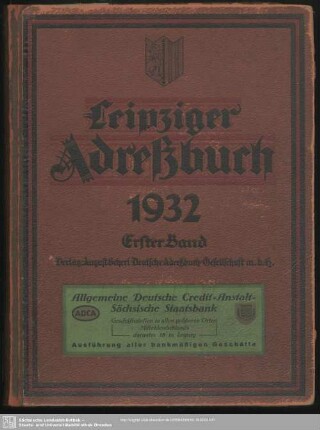 111.1932: Leipziger Adreß-Buch