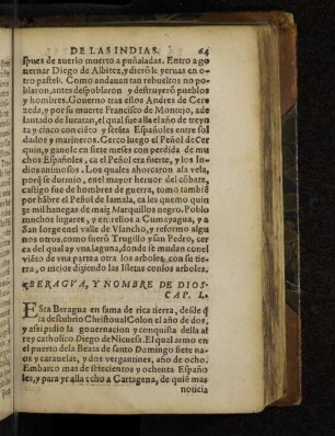 Beragua, Y Nombre De Dios. Cap. L