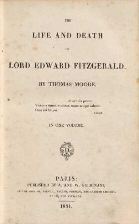 The life and death of Lord Edward Fitzgerald