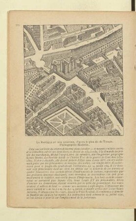 La Bastille et son quartier, d'après le plan dit de Turgot. Photographie Hachette