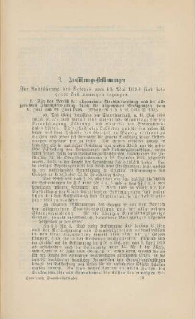 B. Ausführungs-Bestimmungen.