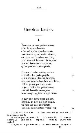 Unechte Lieder.